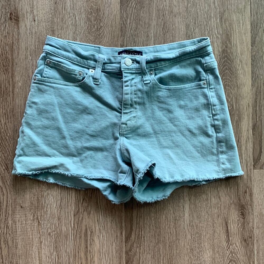 J.Crew Denim Shorts Light Teal‎ Size 27 Cut Off